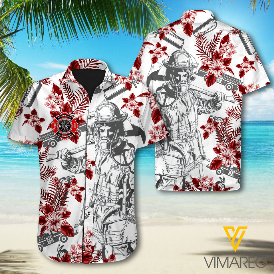 German Firefighter 3D Printed Mens Shirt JUL-MQ12