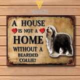 Bearded Collie Dog Metal Sign MAY-LN12