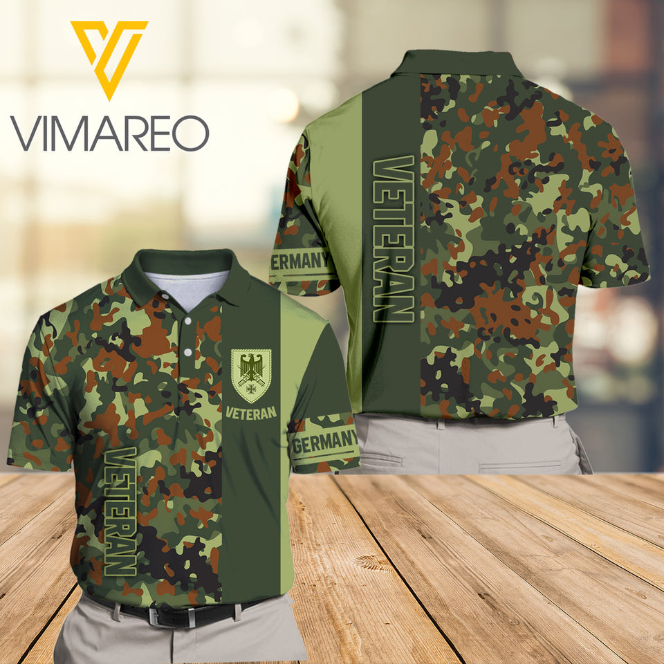German Veterans POLO SHIRT 3D PRINTED JUL-MQ16