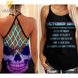 October Girl Criss-Cross Open Back Camisole Tank Top JUE-MQ21