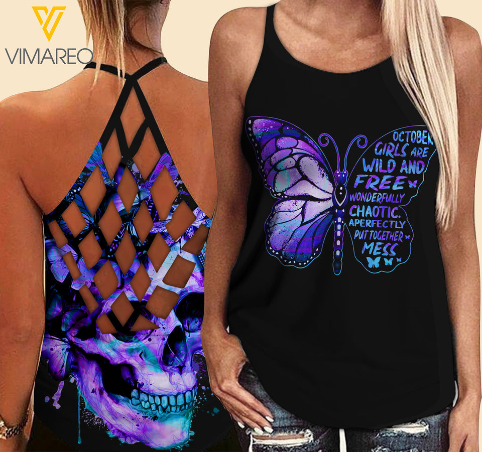 KHMD OCTOBER GIRL Criss-Cross THICK THIGHS Tank Top Legging
