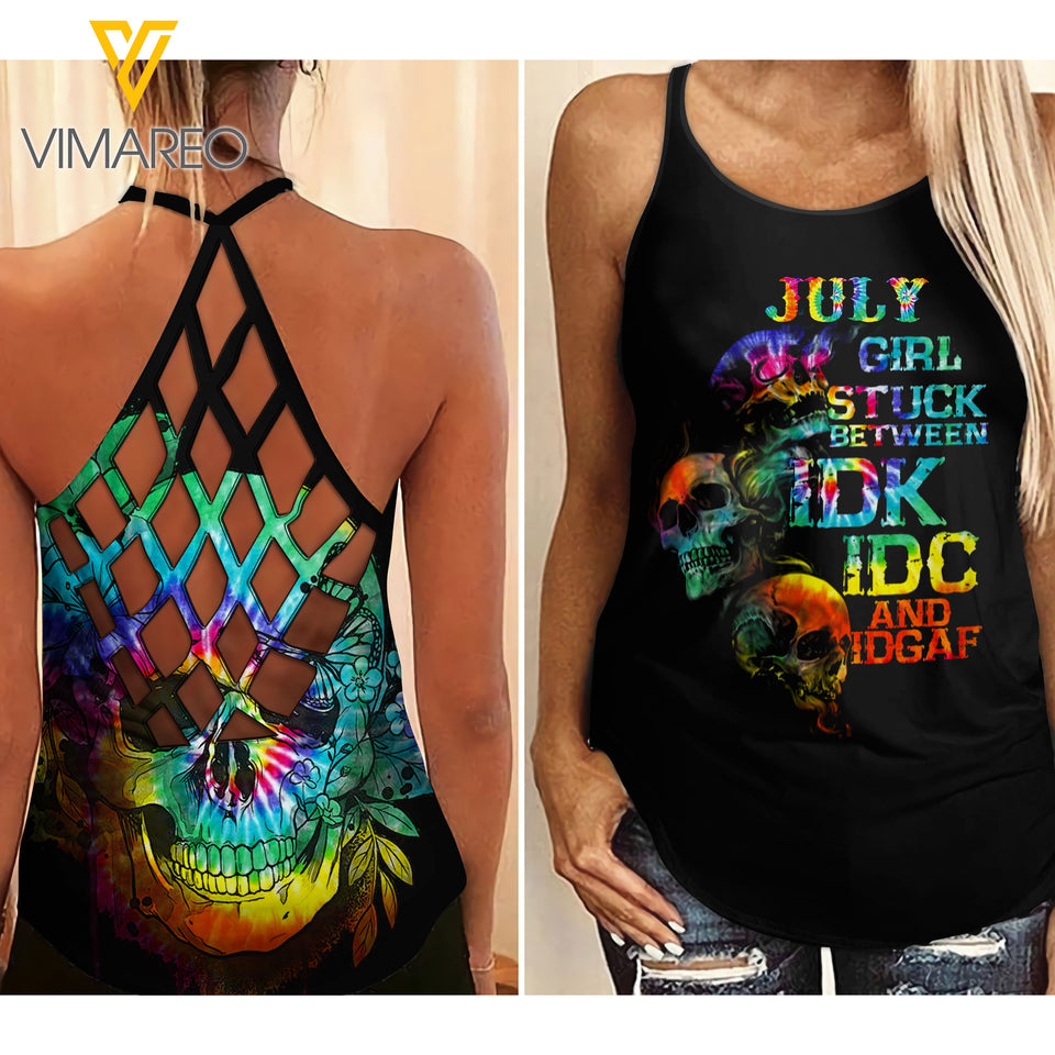 KHMD JULY GIRL Criss-Cross Tank Top