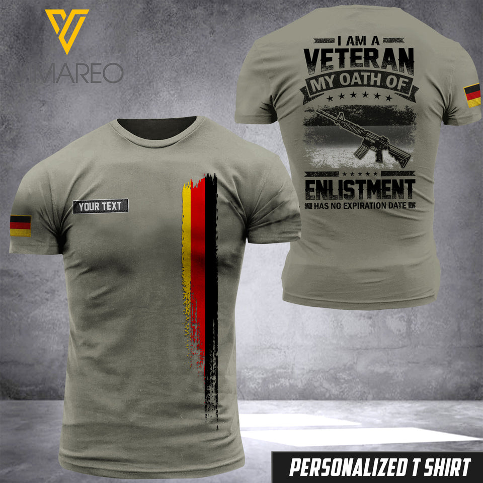 KHMD Customized VETERAN GERMAN 3D Printed Shirt 1805
