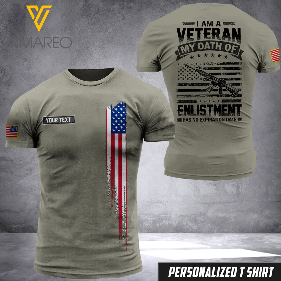 KHMD Customized VETERAN US 3D Printed Shirt 1805