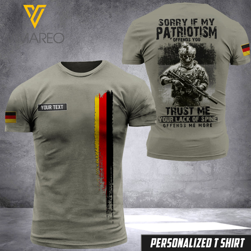 KHMD Customized TRUST ME GERMAN 3D Printed Shirt 1305