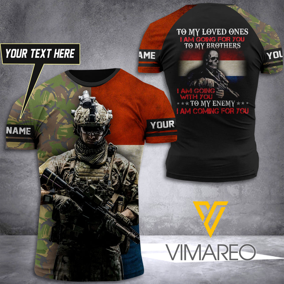 KHMD Customized COMING NETHERLAND 3D Printed Shirt 1405
