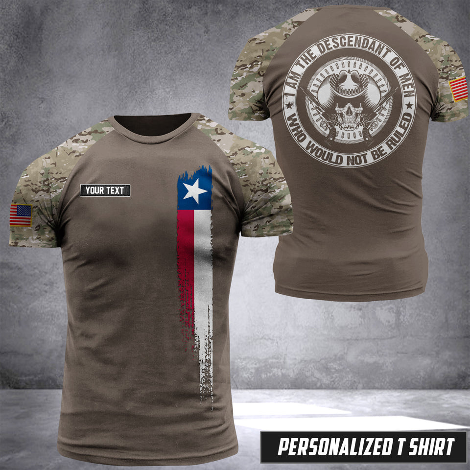 KHMD Customized RULED TEXAS 3D Printed Shirt 0505