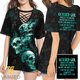 KHMD OCTOBER GIRL HATED BY MANY 3D Printed Lace up T-Shirt 2106