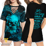 KHMD SEPTEMBER HURRICANE 3D Printed Lace up T-Shirt 2106