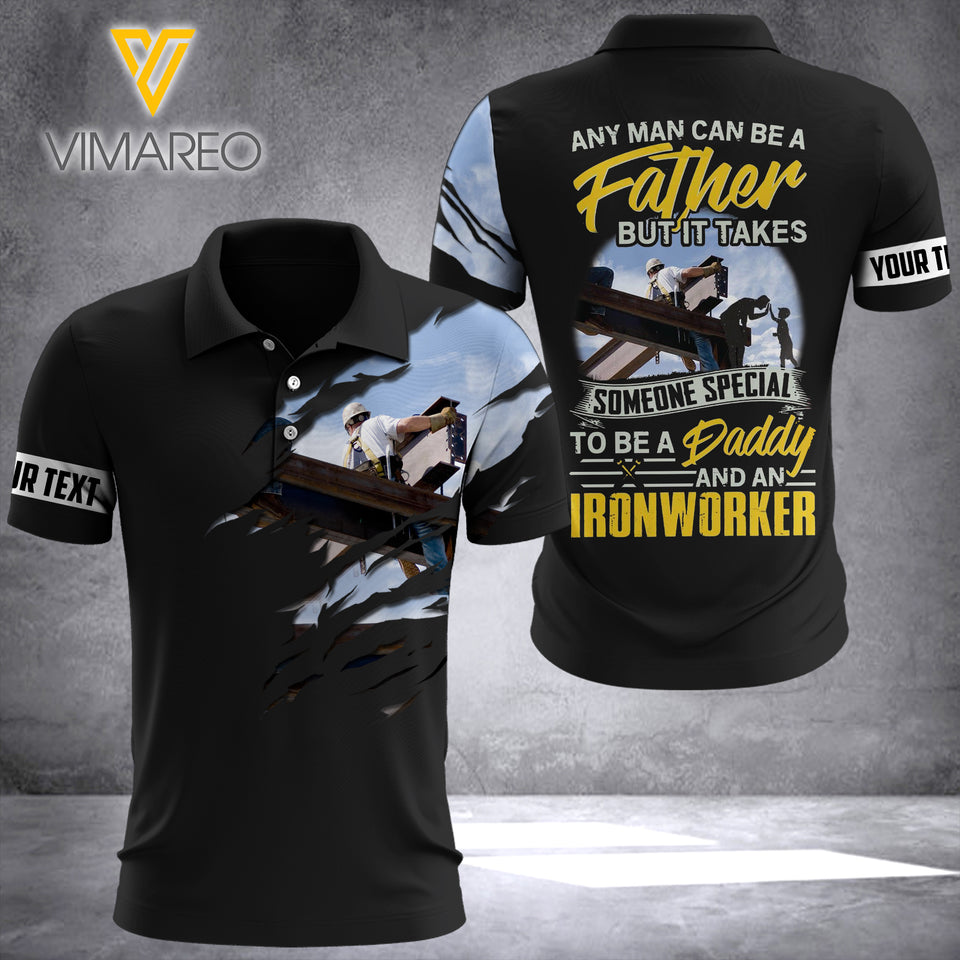 KHMD FATHER'S DAY IRONWORKER POLO SHIRT 3D PRINTED