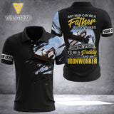 KHMD FATHER'S DAY IRONWORKER POLO SHIRT 3D PRINTED