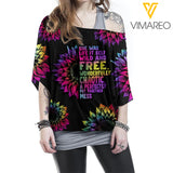 KHMD CHAOTIC SUNFLOWER Women Loose Dolman Sleeve 1706