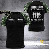 KHMD DENMARK VETERAN CUSTOMIZE T SHIRT 3D PRINTED 1506
