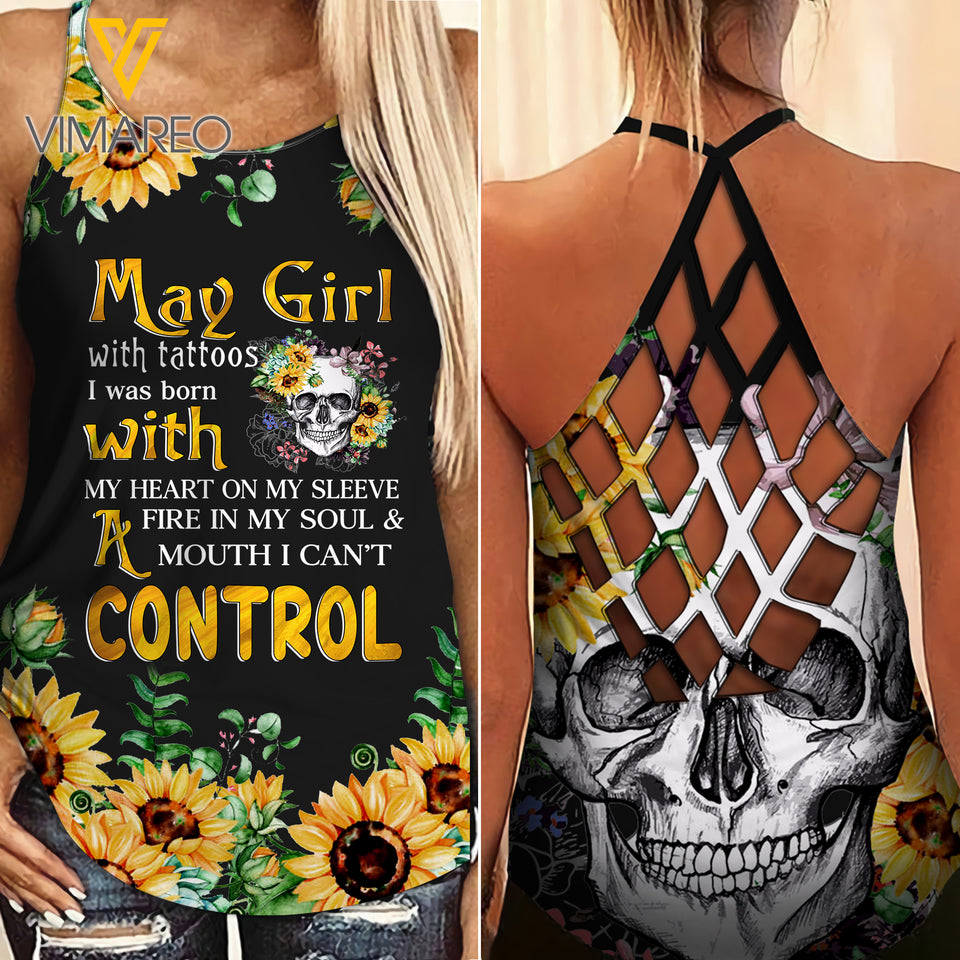 KHMD MAY GIRL Criss-Cross CONTROL Tank Top Legging