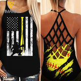 KHMD SOFT FLAG PIT Criss-Cross THICK THIGHS Tank Top Legging