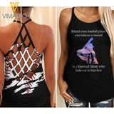 KHMD BASEBALL BEHIND EVERY Criss-Cross Tank Top