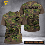 ELECTRICIAN netherlands CAMO CUSTOMIZE T SHIRT 3D PRINTED TMQ