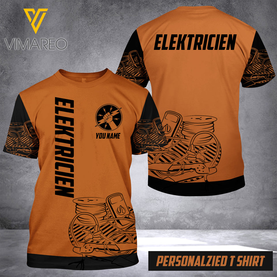 ELECTRICIAN netherlands CAMO CUSTOMIZE T SHIRT 3D PRINTED TMQ