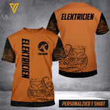 ELECTRICIAN netherlands CAMO CUSTOMIZE T SHIRT 3D PRINTED TMQ