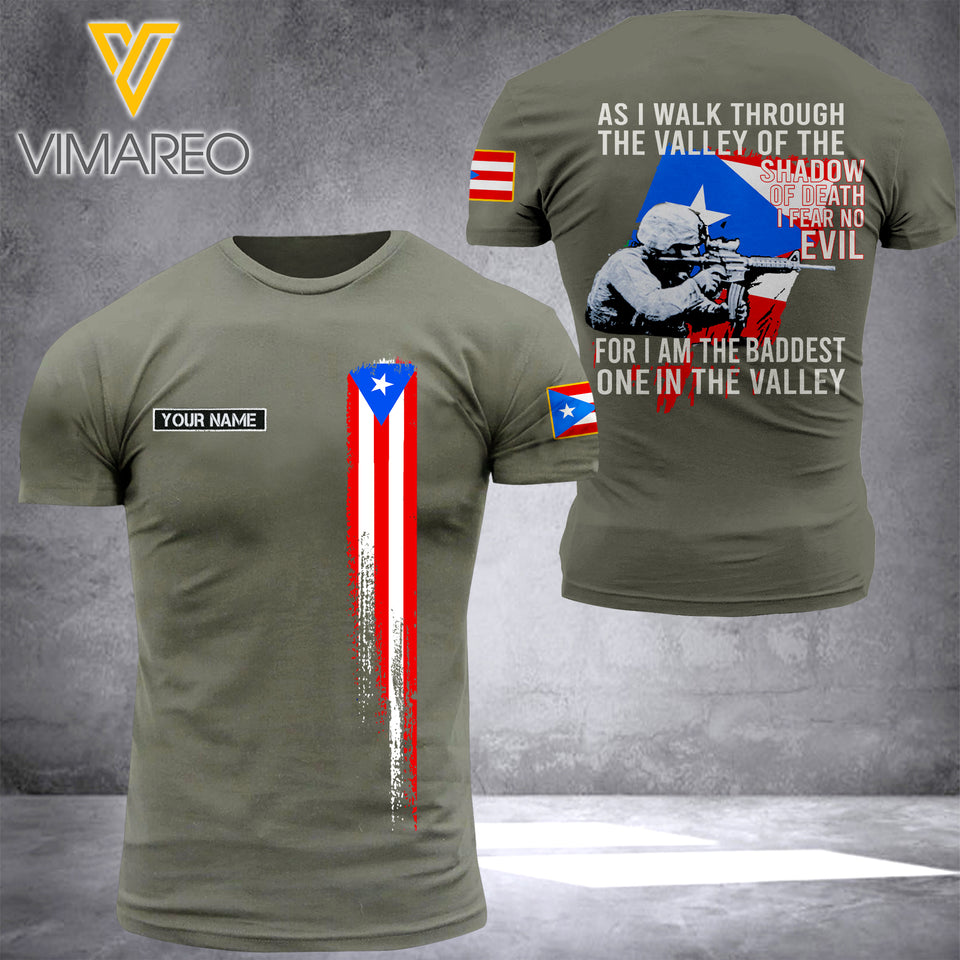 puerto rico SOLDIER CUSTOMIZE T SHIRT 3D PRINTED TMT 13