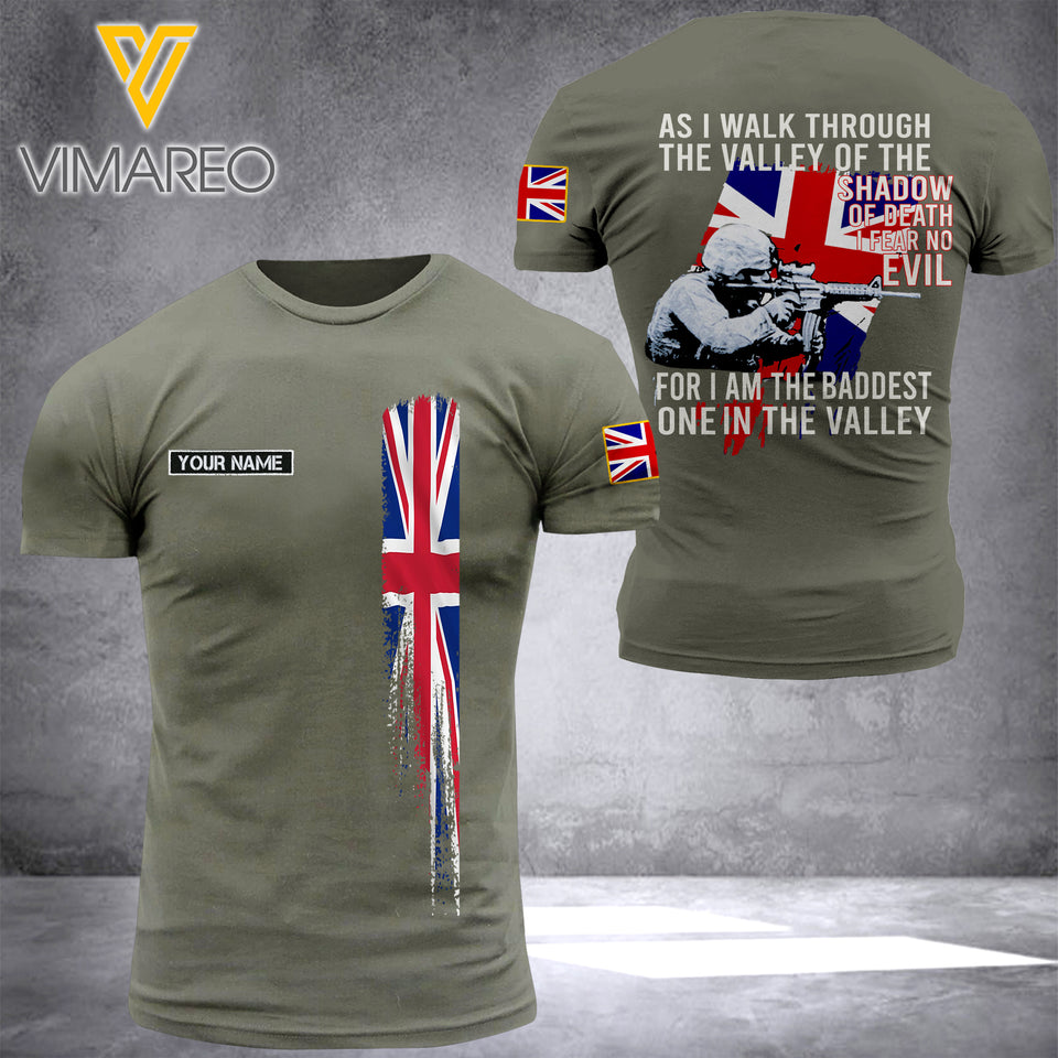 BRITISH SOLDIER CUSTOMIZE T SHIRT 3D PRINTED TMT 13