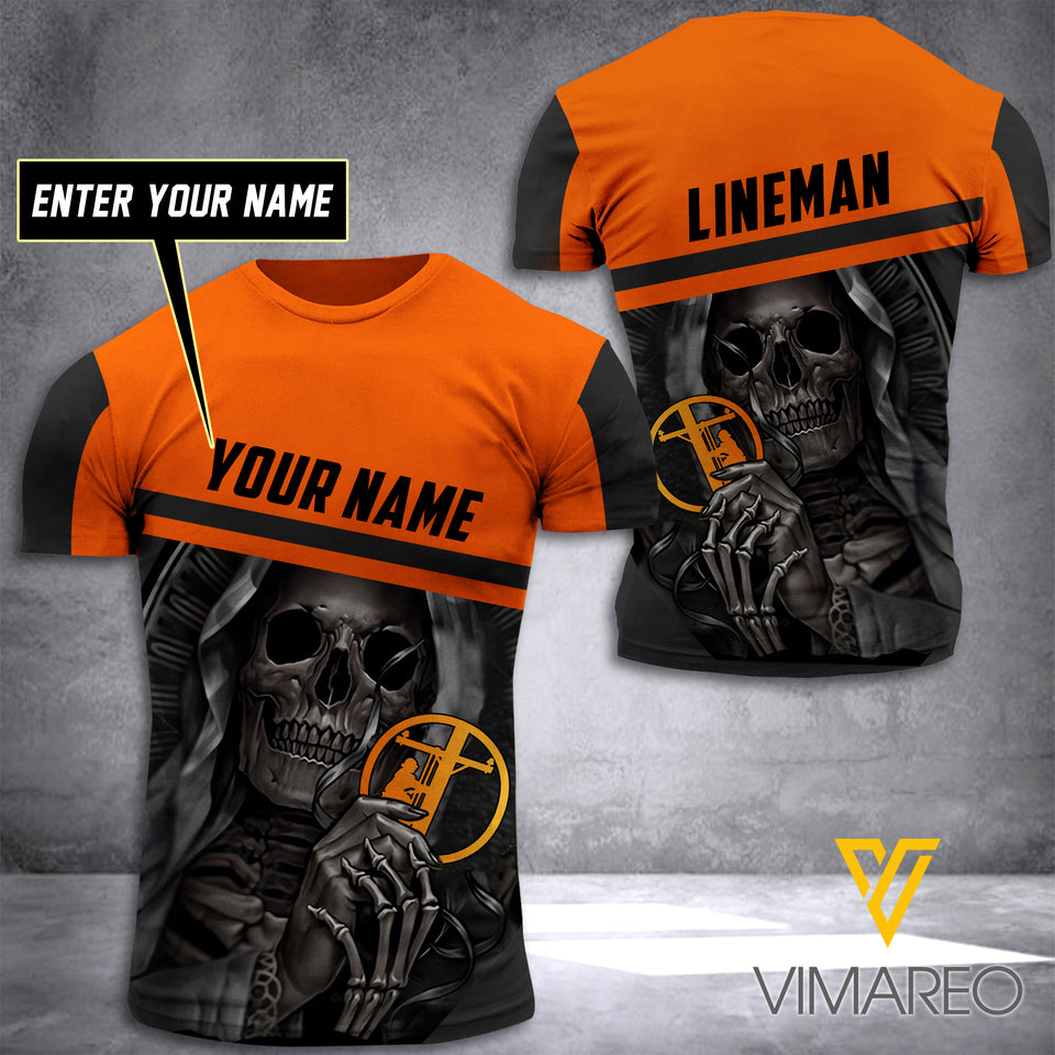 lineman CUSTOMIZE T SHIRT 3D PRINTED 1806