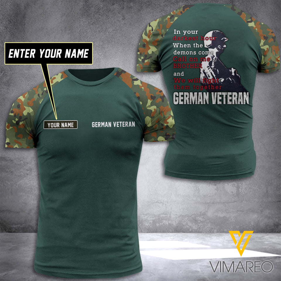 GERMAN VETERAN CUSTOMIZE T SHIRT 3D PRINTED T611