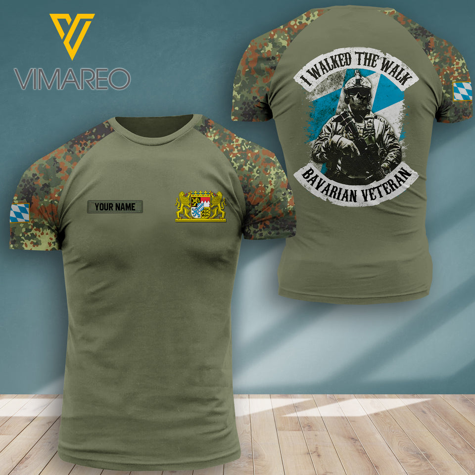 BAVARIAN veteran CAMO CUSTOMIZE T SHIRT 3D PRINTED walk