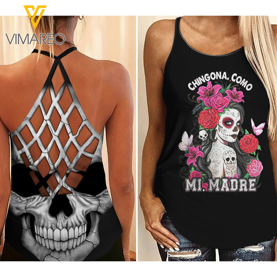 chingona COMO Criss-Cross Open Back Camisole Tank Top TMT