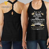 APRIL GIRL LADIES COMICS TWISTED BACK TANK
