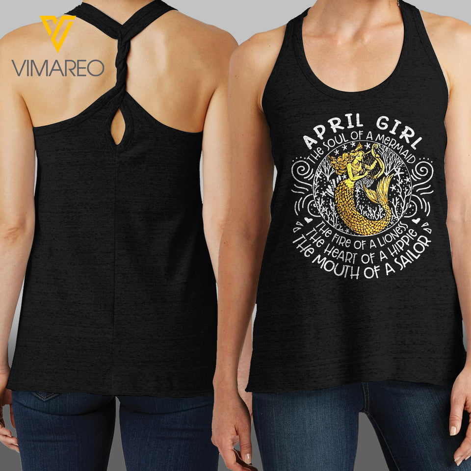 APRIL GIRL LADIES COMICS TWISTED BACK TANK