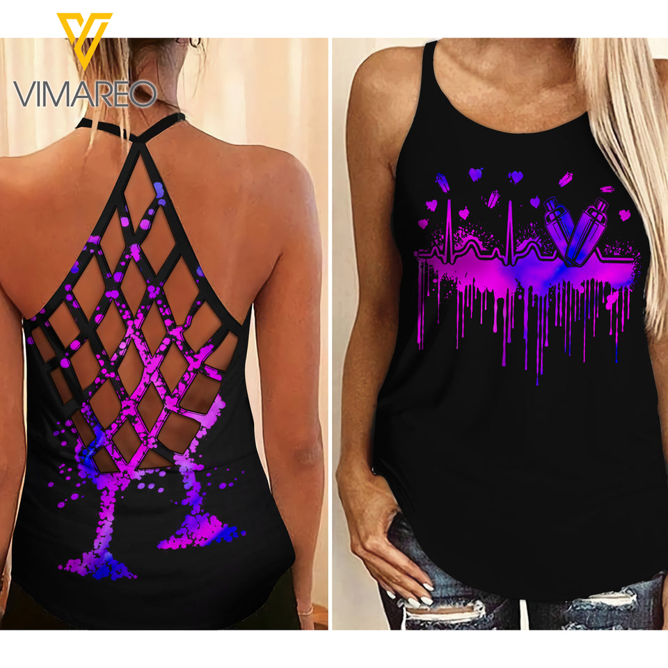 Bartender Criss-Cross Open Back Camisole Tank Top