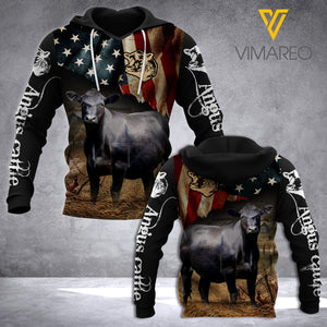 ANGUS CATTLE HOODIE 3D PRINTED LC
