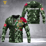 DENMARK ARMY HOODIE 3D PRINTED