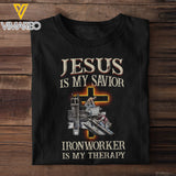 JESUS IS MY SAVIOR IRONWORKER  T-SHIRT