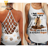 German Shepherd DOG CRISS-CROSS TANK TOP LEGGING