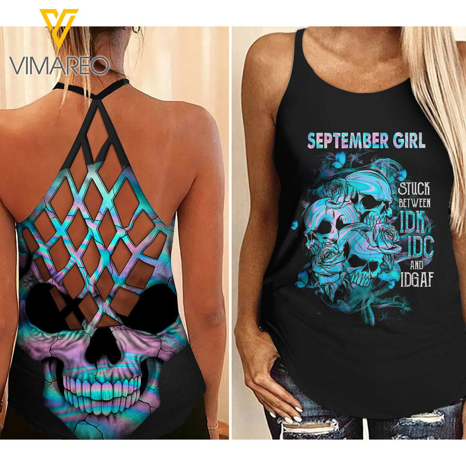 SEPTEMBER GIRL CRISS-CROSS TANK TOP