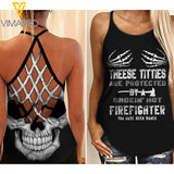 FIREFIGHTER GIRL CRISS-CROSS TANK TOP