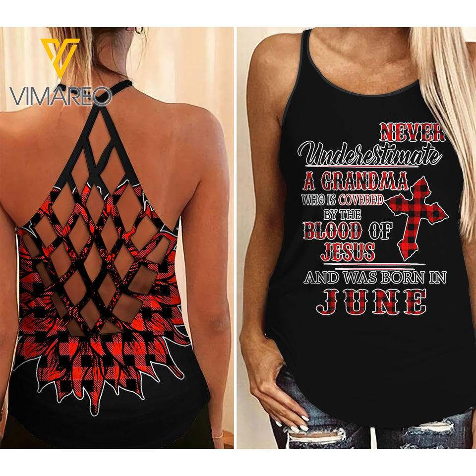 KHMD JUNE Criss-Cross Tank Top 1406