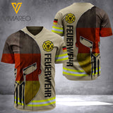 GERMAN FIREFIGHTER BASEBALL JERSEY 3D PRINTED