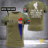 CROATIA SOLDIER CUSTOMIZE T-SHIRT 3D PRINTED