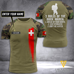 SWISS SOLDIER CUSTOMIZE T-SHIRT 3D PRINTED