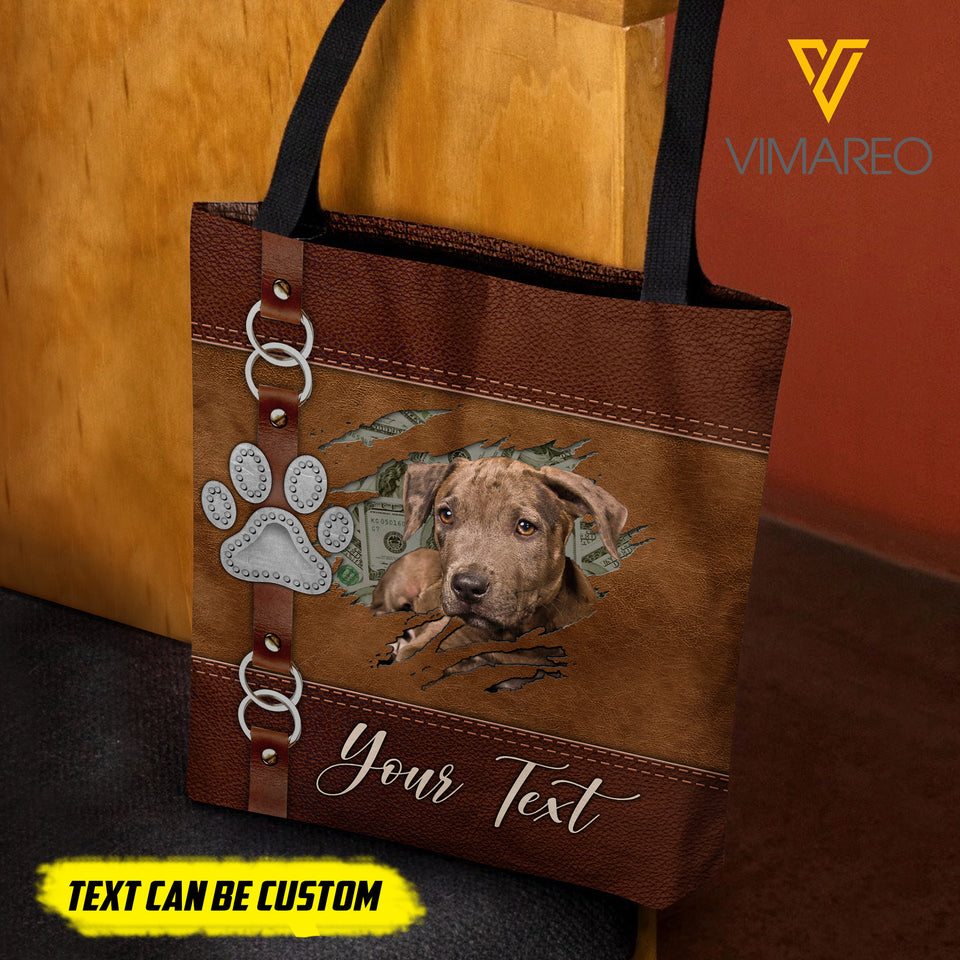 PITBULL DOG CUSTOMIZE TOTE BAG