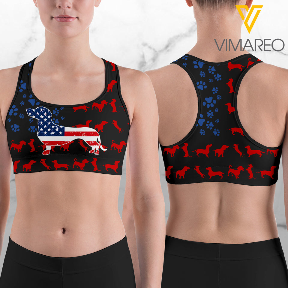 DACHSHUND DOG SPORT BRA