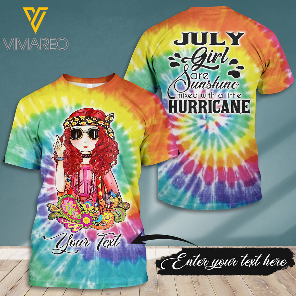 JULY GIRL CUSTOMIZE T-SHIRT 3D PRINTED