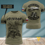 PERSONALIZED SLOVAKIA VETERAN T-SHIRT