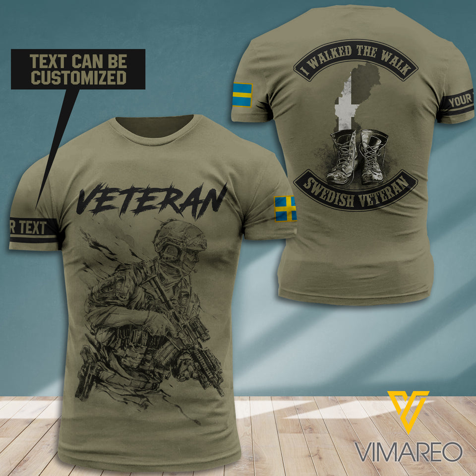 PERSONALIZED SWEDEN VETERAN T-SHIRT