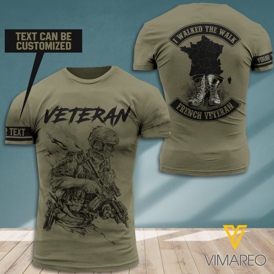 PERSONALIZED FRANCE VETERAN T-SHIRT
