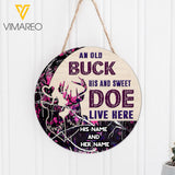 PERSONALIZED BUCK WOODEN SIGN COUPLE GIFT 3D PRINTED
