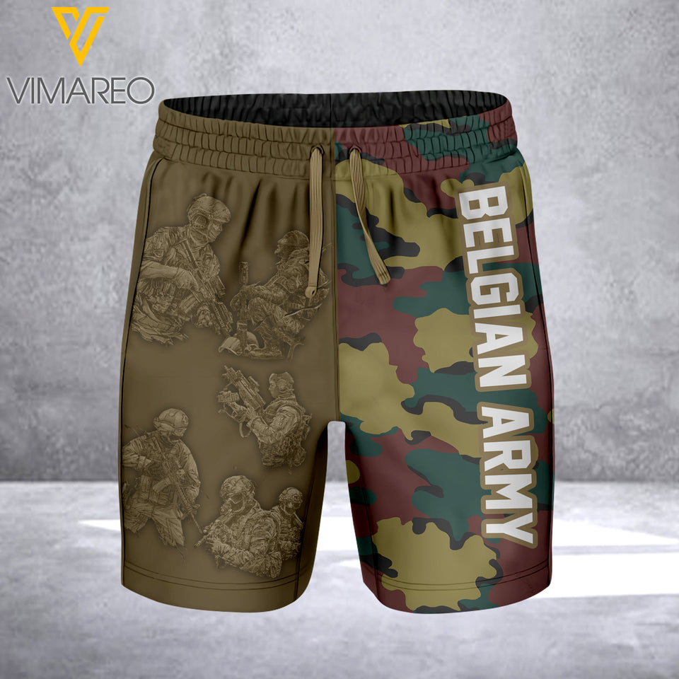 BELGIAN ARMY CAMO SHORT 3D PRINTED